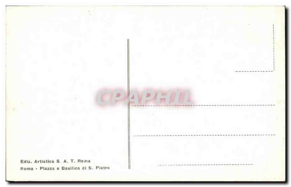 CPA Roma Plazza e Basilica di S Pietro — Rückseite