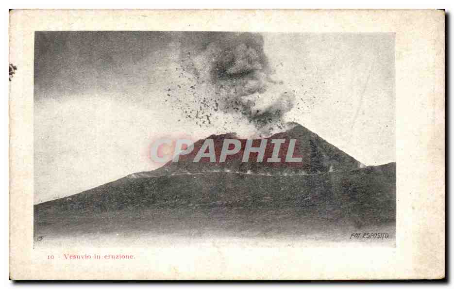 CPA Vesuvio in eruzione