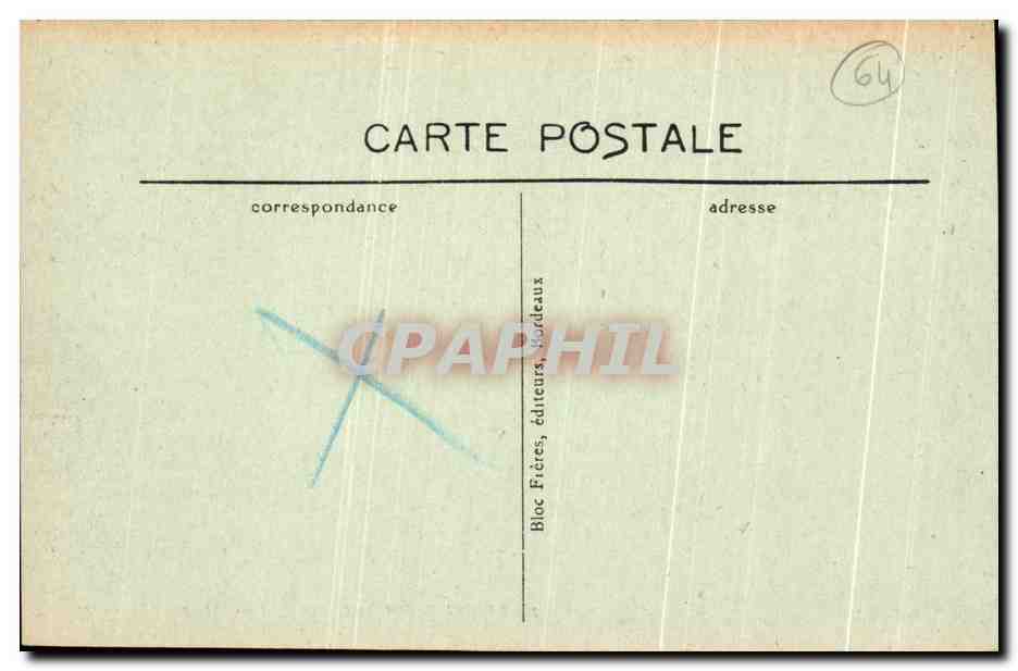CPA Biarritz Eifet de Vagues — Rückseite