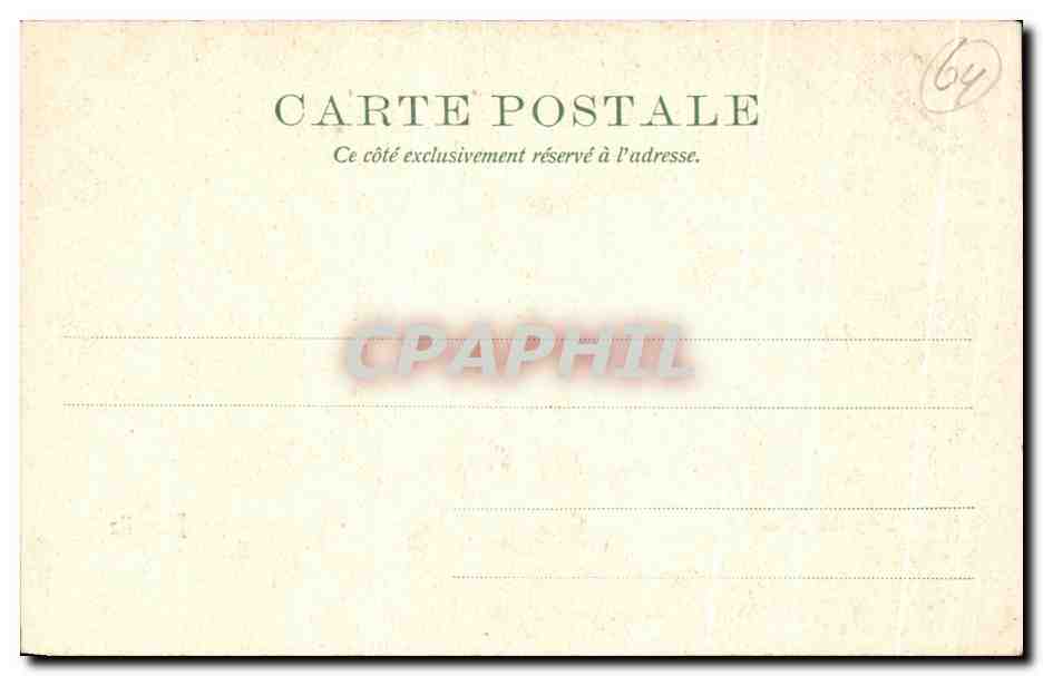 CPA Le grand Hotel Biarrilz  — Verso