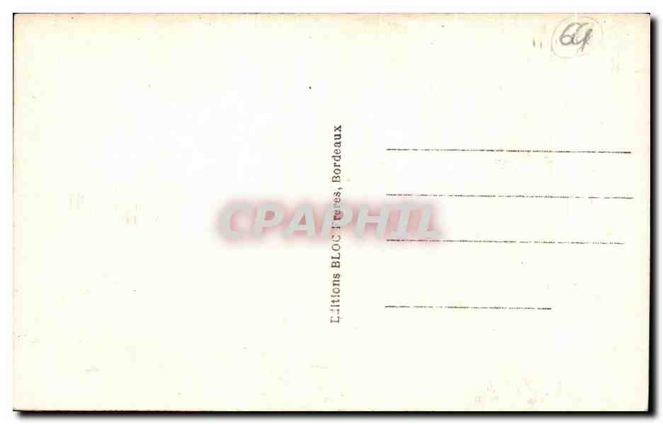 CPA Biarritz La Cote des Basques La Rhose — Verso