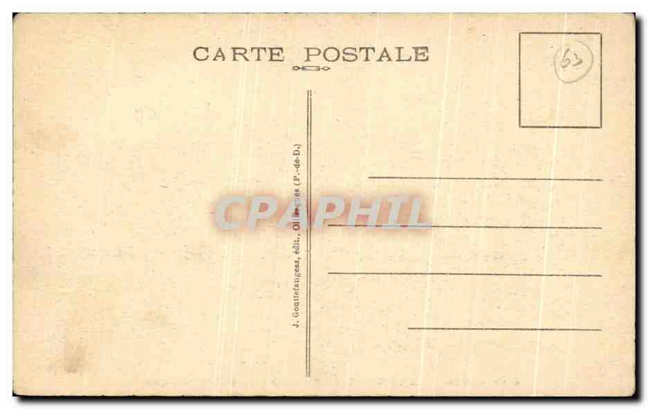 CPA Clermont Ferrand La Polyclinique Hopital  — Rückseite