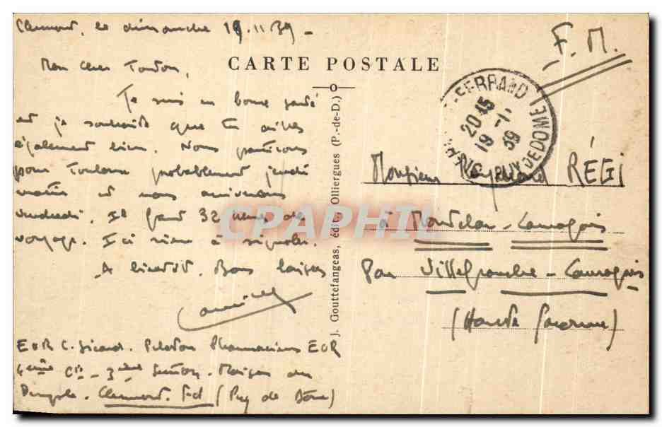 CPA Clermont Ferrand Le Prefecture — Reverso