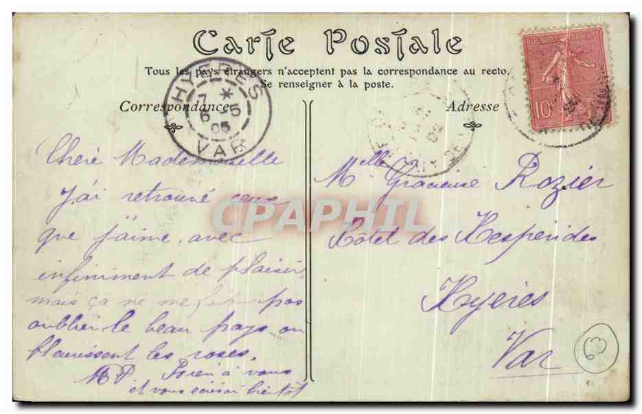 CPA Clermont Ferrand Vue Generale Prise de la Poterne — Rückseite