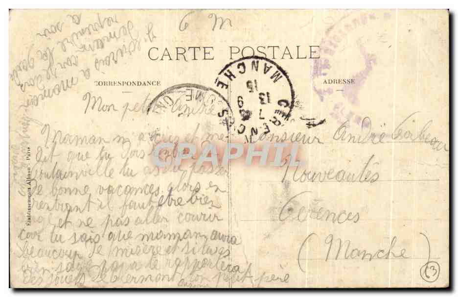 CPA Non Sites D'Auvergne Clermont Ferrand Puy de Dome — Rückseite