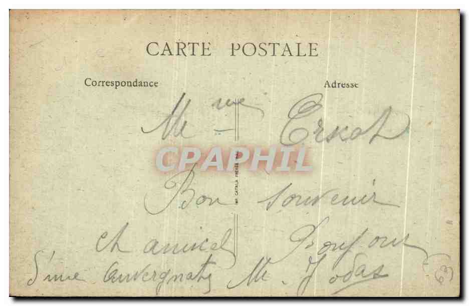 CPA L'Auvergne Illustree Clermont Ferrand La Faculte Vue du Jardin Lecoq — Rückseite