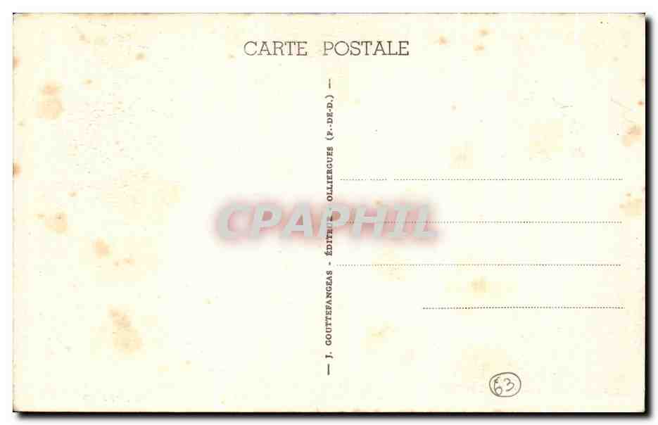 CPA Clermont Ferrand Jardin des Plantes Biblis Pleurant Beau Groupe en Marbe Blanc Par Camus — Rückseite