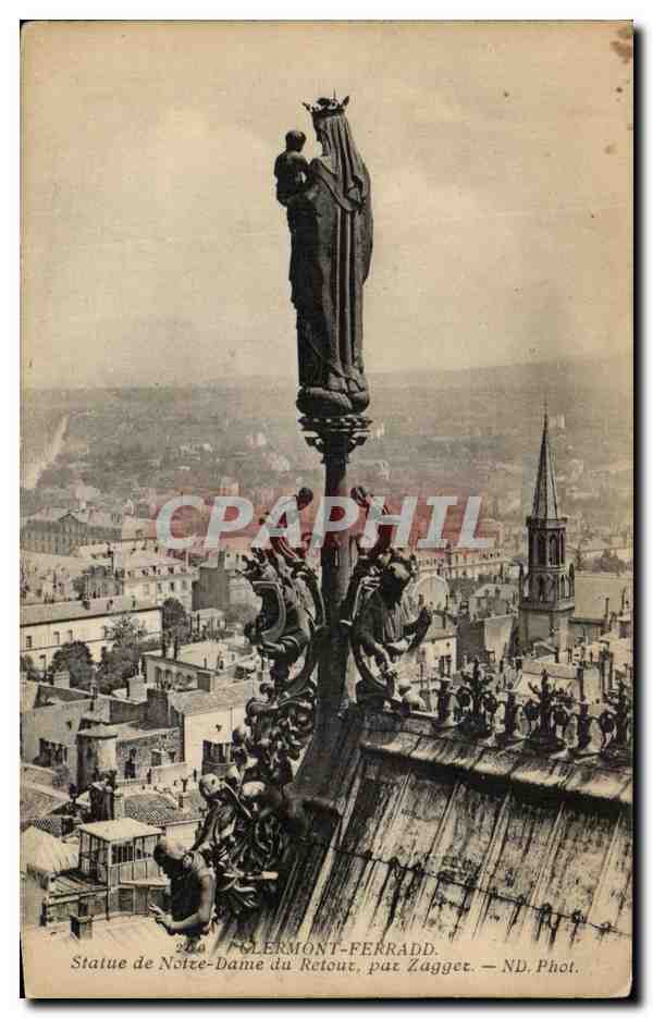 CPA Clermont Ferrand Statue de Notre Dame du Retour Par Zaggez 