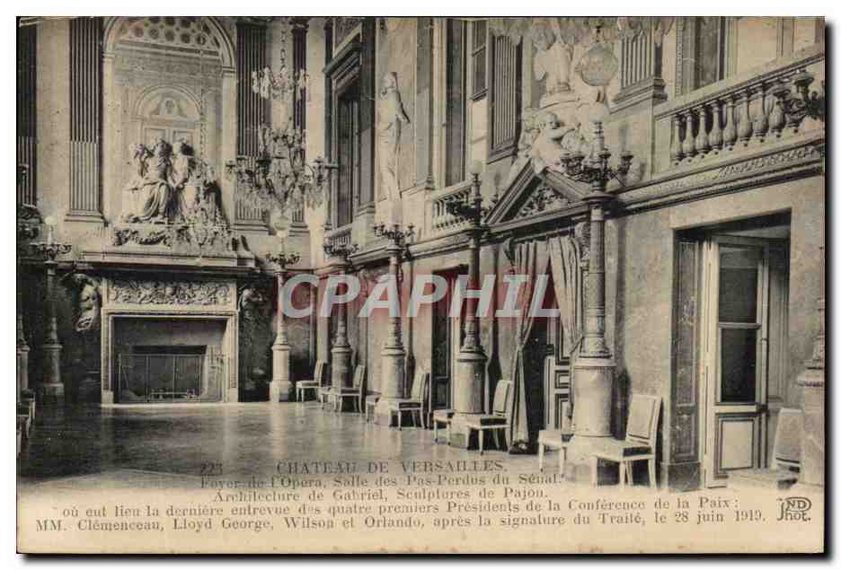 CPA Chateau De Versailles Foyer the Opera Salle des Pas Perdus 