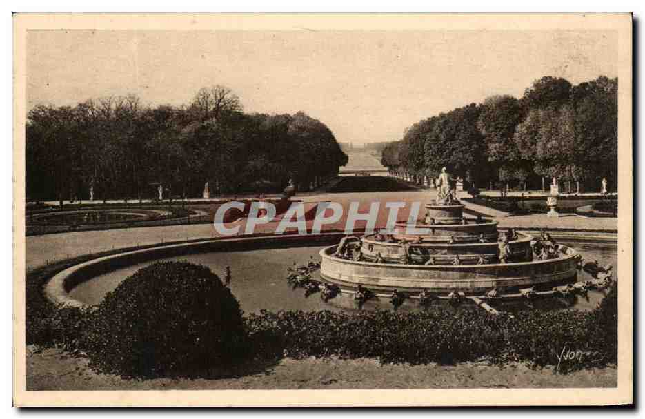 CPA Versailles Perspective du bassin de Latone et allee royale
