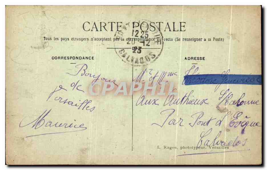 CPA Versailles Musee des Voitures Carrosse du Sacre de Charles X — Verso