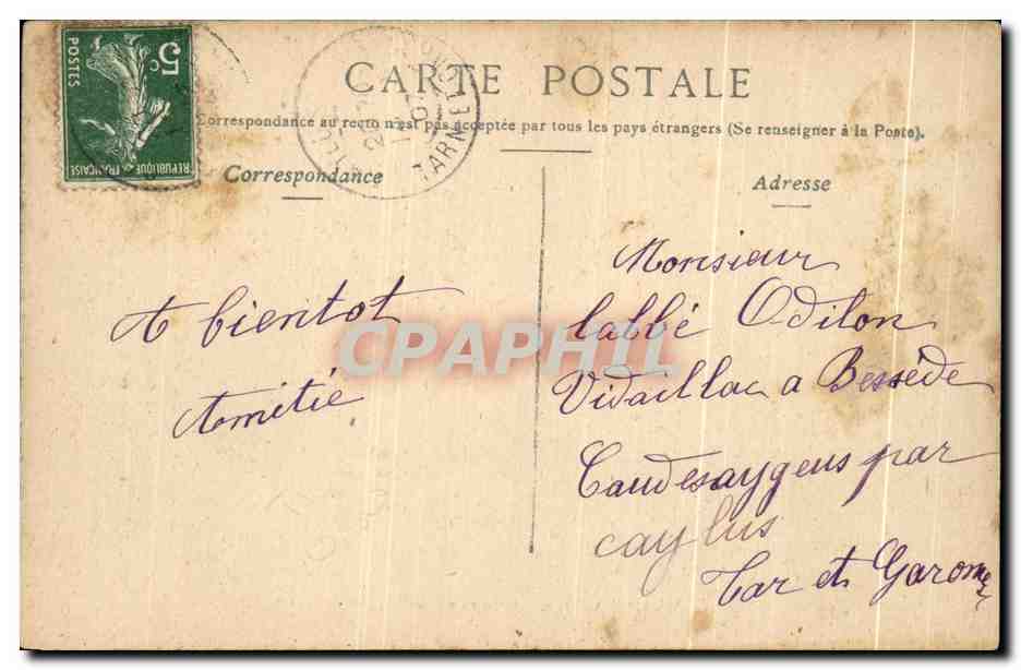CPA Versailles la Ferme De Marie Antoinette — Verso