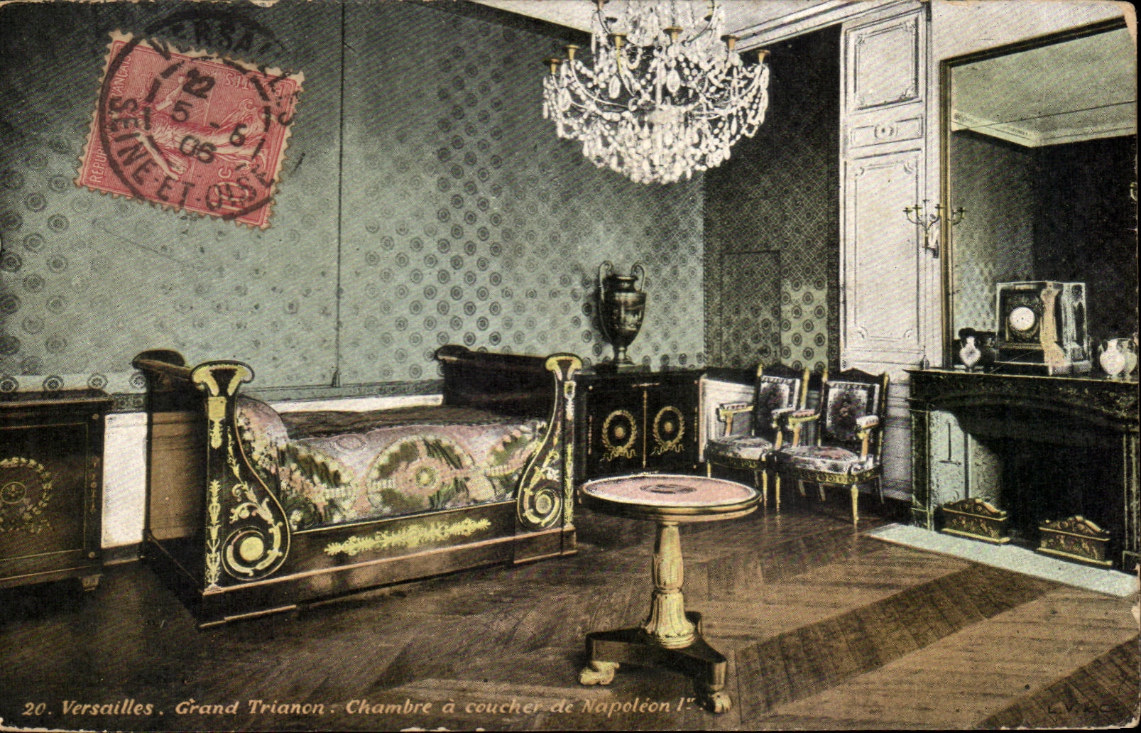 CPA Versailles Grand Trianon Chambre a Couche de Napoleon 1er