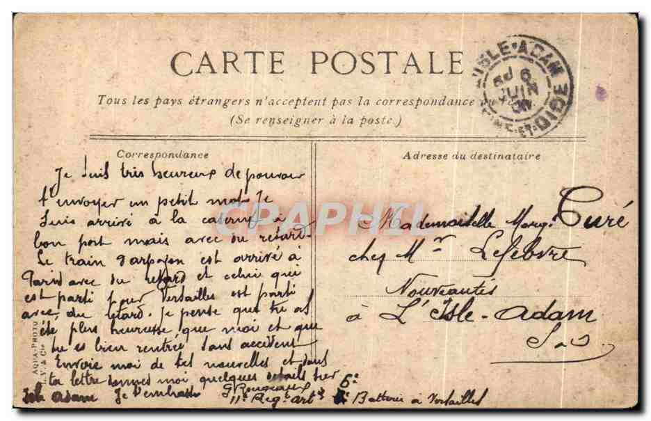 CPA Versailles Grand Trianon Chambre a Couche de Napoleon 1er — Verso
