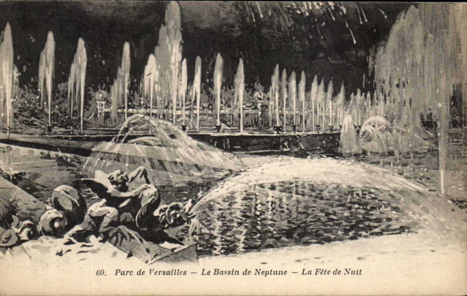 Parc de Versailles — Le Bassin de Neptune — La Fête de Nuit — n°60