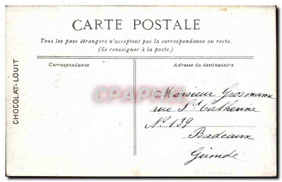 CPA Versailles la Salle du Jeu de Paume — Rückseite