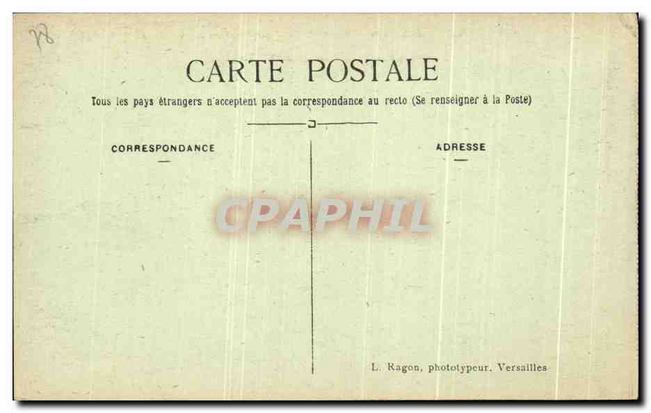 CPA Versailles Hameau du Petit Trianon Maison de la Reine — Verso