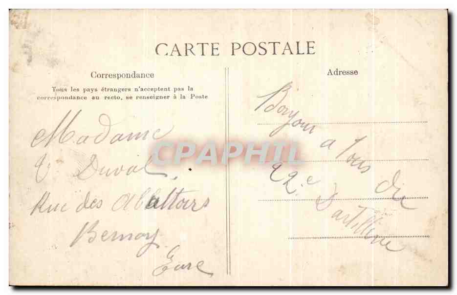 CPA Versailles Parc du Petit Trianon Pavllon Francais — Verso