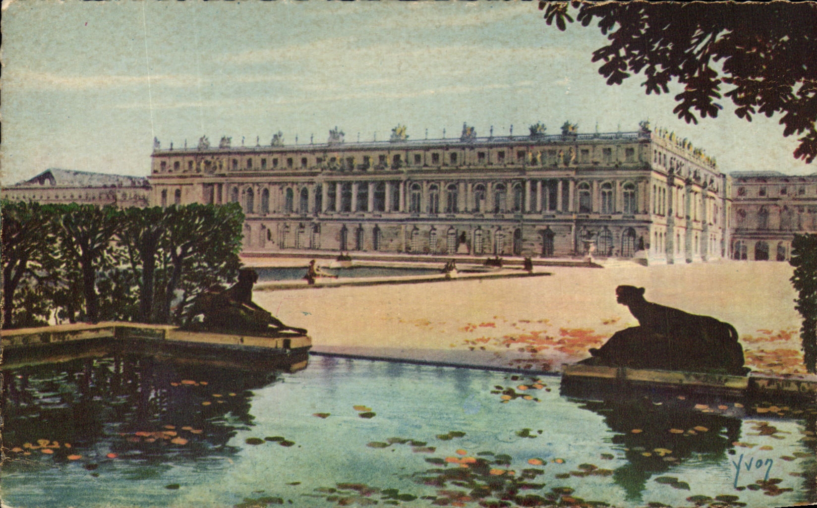 Palais de Versailles — vu du Cabinet du Point du Jour — Éditions d'Art Yvon, Paris