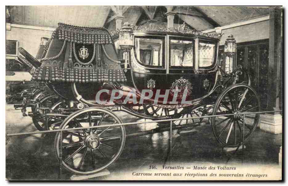 CPA Versailles Musee des Voitures Carrosse servant aux receptions des souverains etrangers