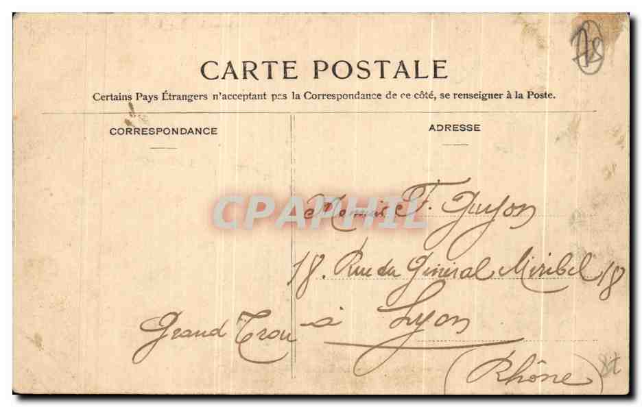CPA Versailles Le Bassin d'Apollon et le Tapis Vert — Verso
