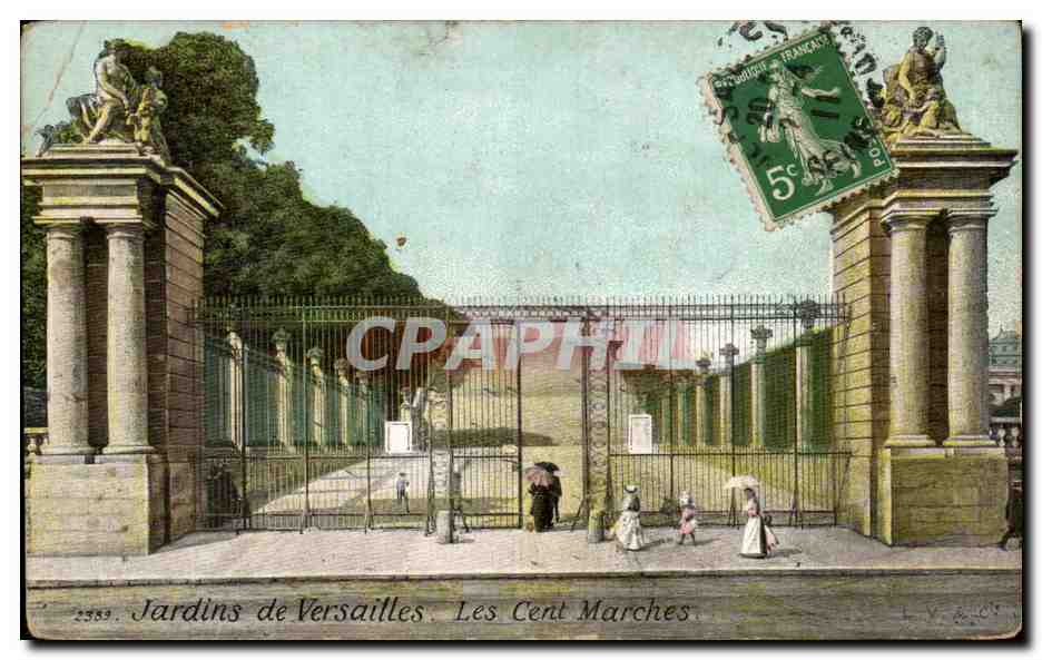 CPA Jardins de Versailles Les Cent Marches