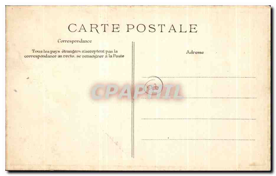 CPA Versailles Le Palais vue sur le Parc — Verso