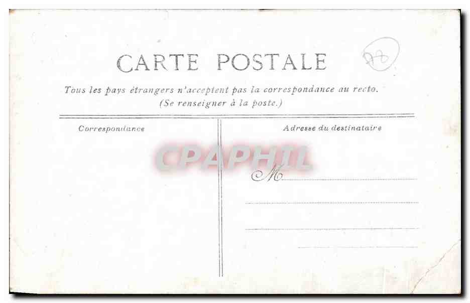 CPA Palaid de Versailles Galerie des Glaces  — Verso