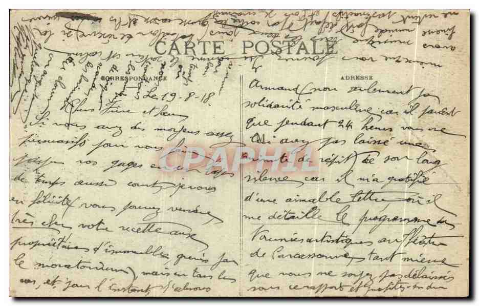 CPA Nancy la Fontaine d'Amphitrite par Guibal et Cyffle Grilles de Jean Lamour 1755 — Verso