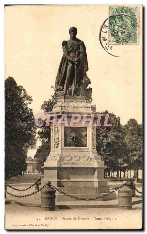 CPA Nancy Statue de Drouot Cours leopold