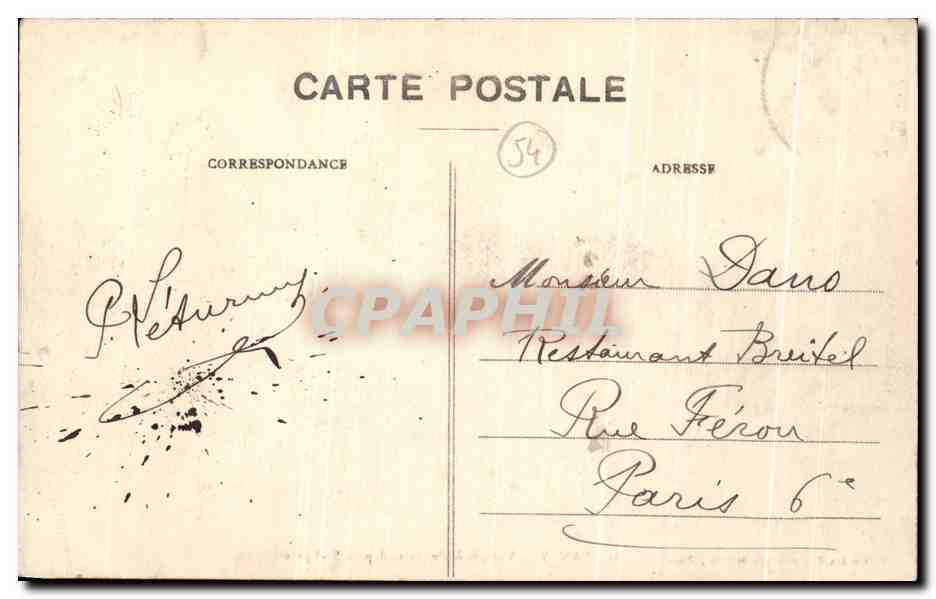 CPA Nancy Vue generale prise depuis St Epvre — Verso