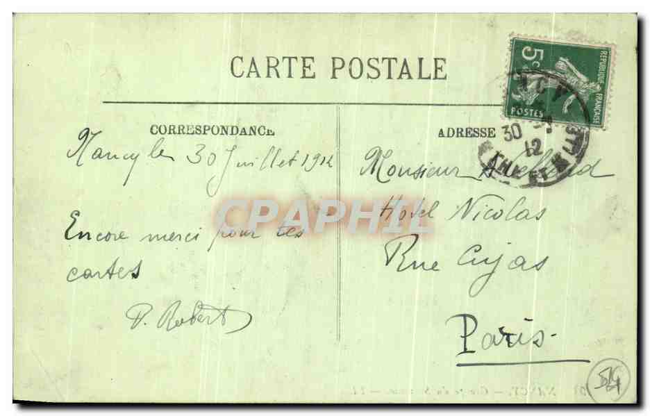 CPA Nancy Groupe du Souvenir Alsace Lorraine  — Verso