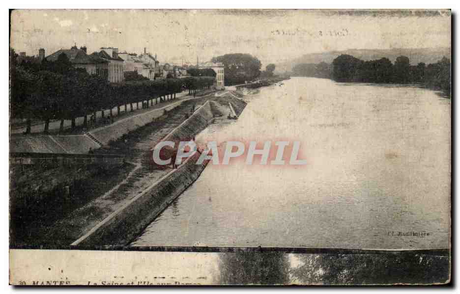 Mantes - La Seine et l'Yonne aux Barques — C.L. Baudinière