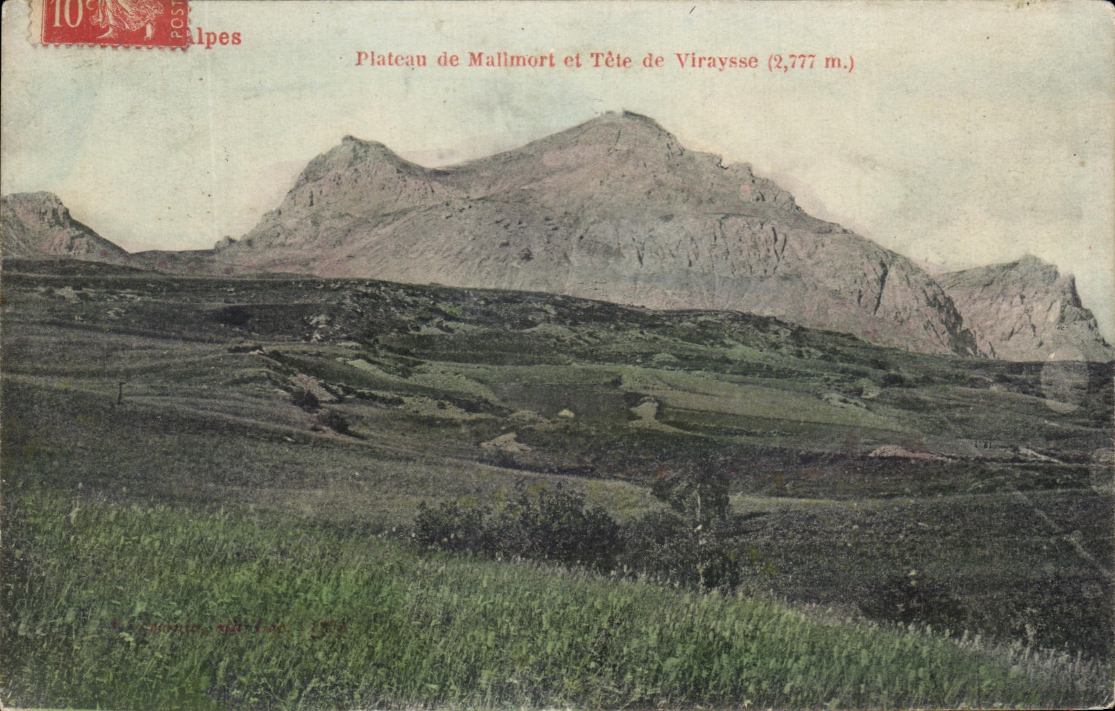 Plateau de Mallimort und Tête de Viraysse (2,777 m.) — Alpen — Verlag: A. Chomé, Südosten