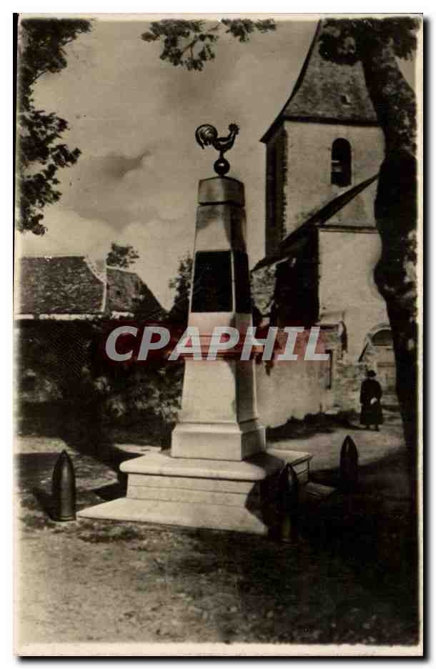 CPA coq gaulois sur une stele Militaria 