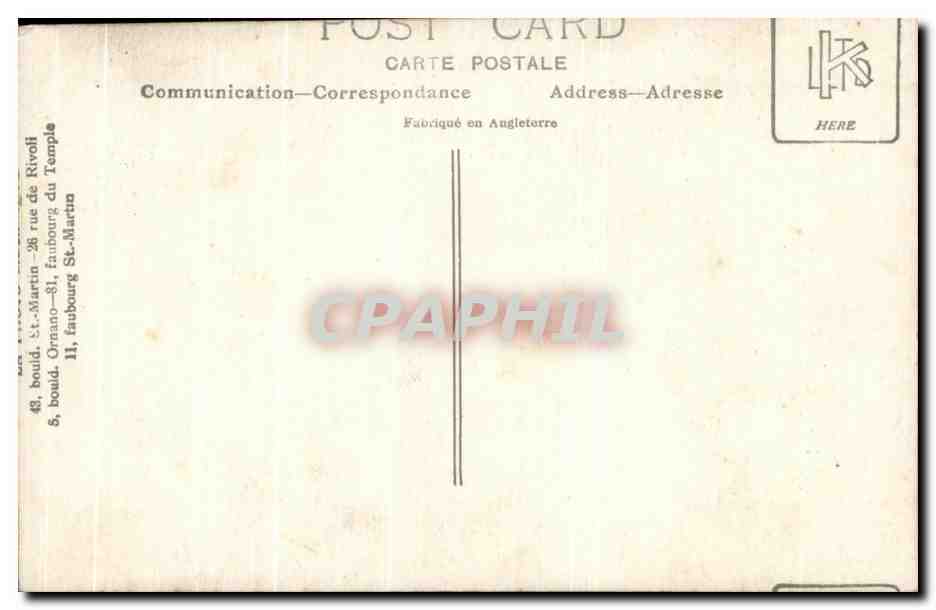 CPA coq gaulois sur une stele Militaria  — Rückseite