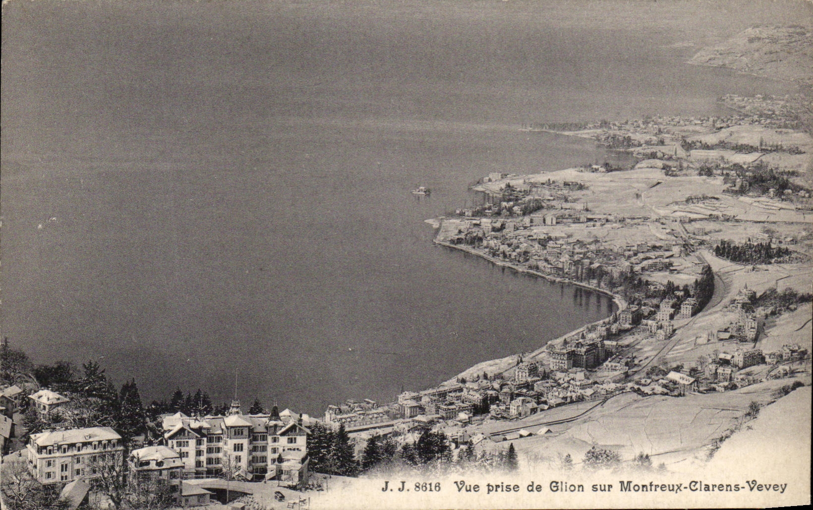 CPA Vue Prise De Glion Sur Montreux Clarens Vevey