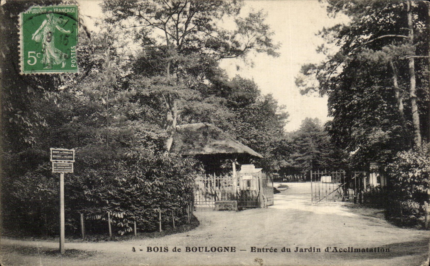 CPA Bois de Boulogne Entree du Jardin d'Acclimation