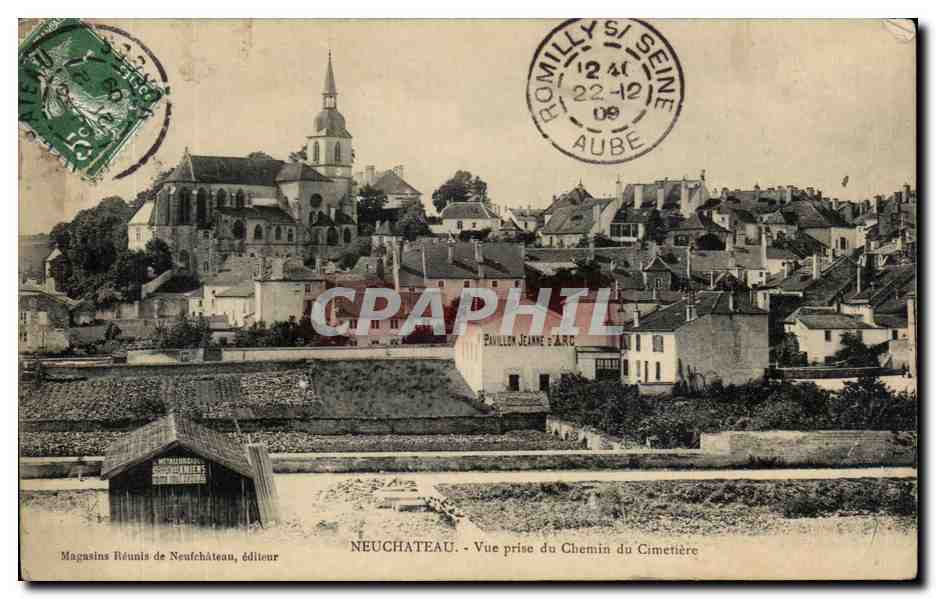 CPA Neuchateau Vue prise du Chemin du Cimetiere Pavillon Jeanne d'arc