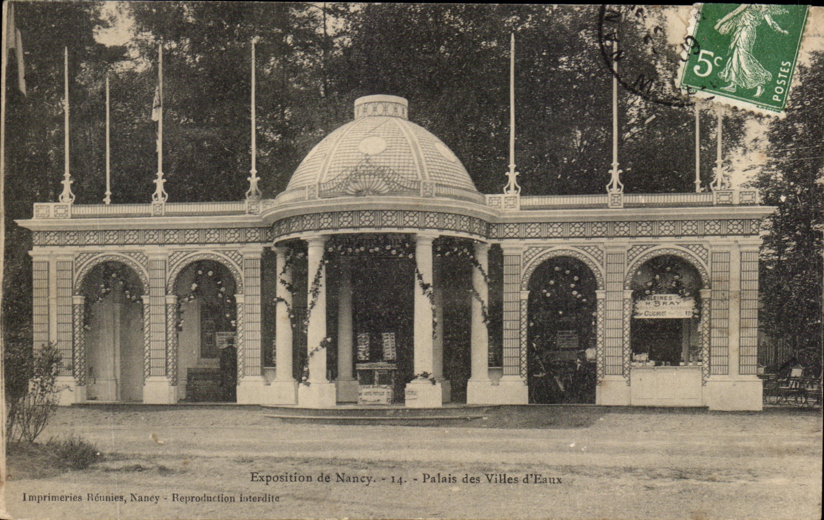 Palais des Villes d'Eaux — Exposition de Nancy — Imprimeries Réunies, Nancy