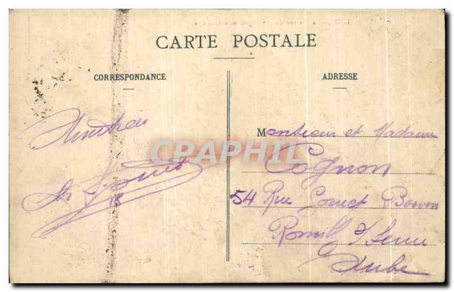 CPA Toul La Caserne du Regiment d'Artillerie Militaria — Rückseite