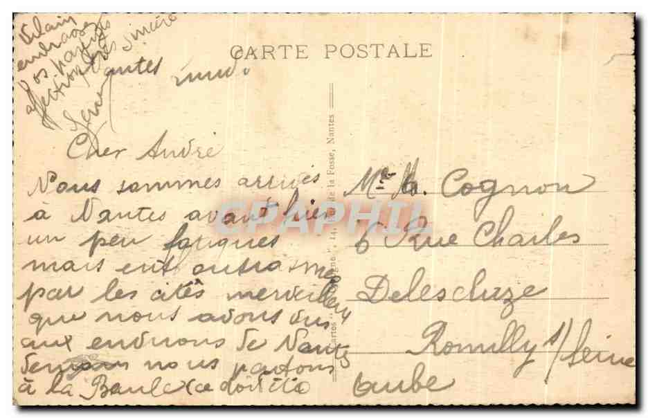 CPA Nantes Le Jardin des Plantes Le Lac — Rückseite