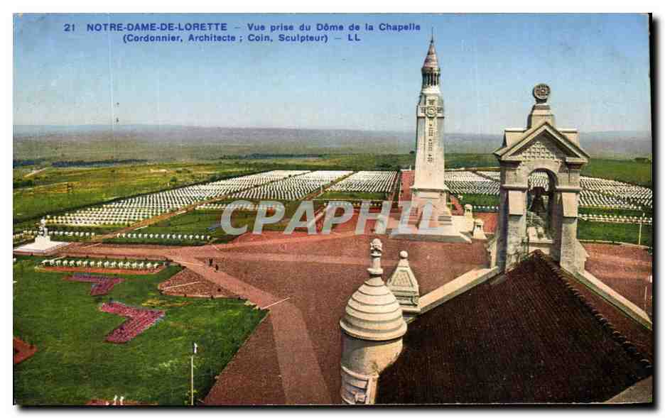 Notre-Dame-de-Lorette — Vue prise du Dôme de la Chapelle — Cordonnier, Architecte ; Coin, Sculpteur — LL