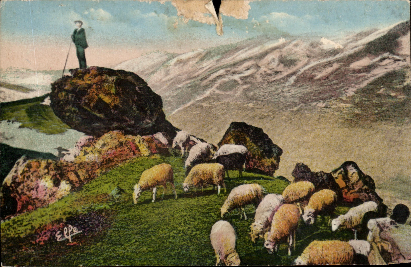 CPA Tableaux Pyreneens Loin du Monde Moutons