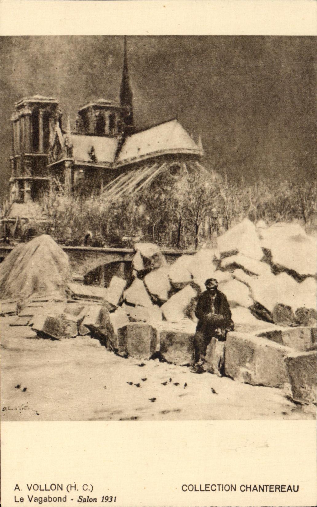 CPA Vollon Le Vagabond Collection chantereau Notre Dame de Paris 