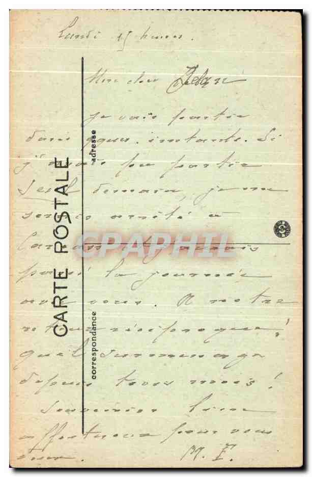 CPA Beauveau du Riveau NArbonne  — Verso