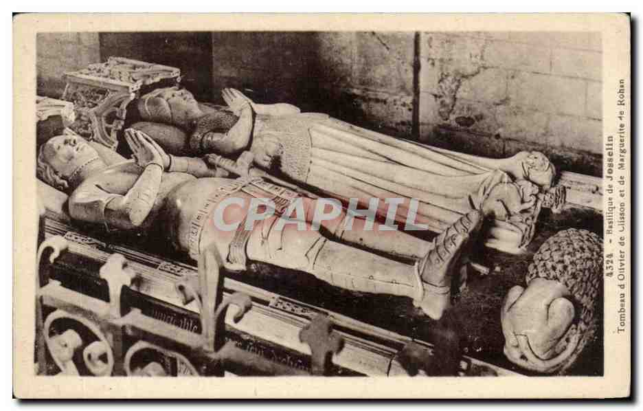 CPA Basilique de Josselin Tombeau d'Olivier de Clisson et de Marguerite de Rohan
