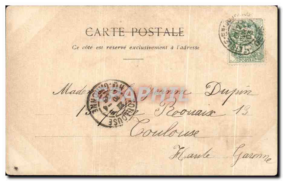 CPA FEmme Paysanne Soldat — Rückseite