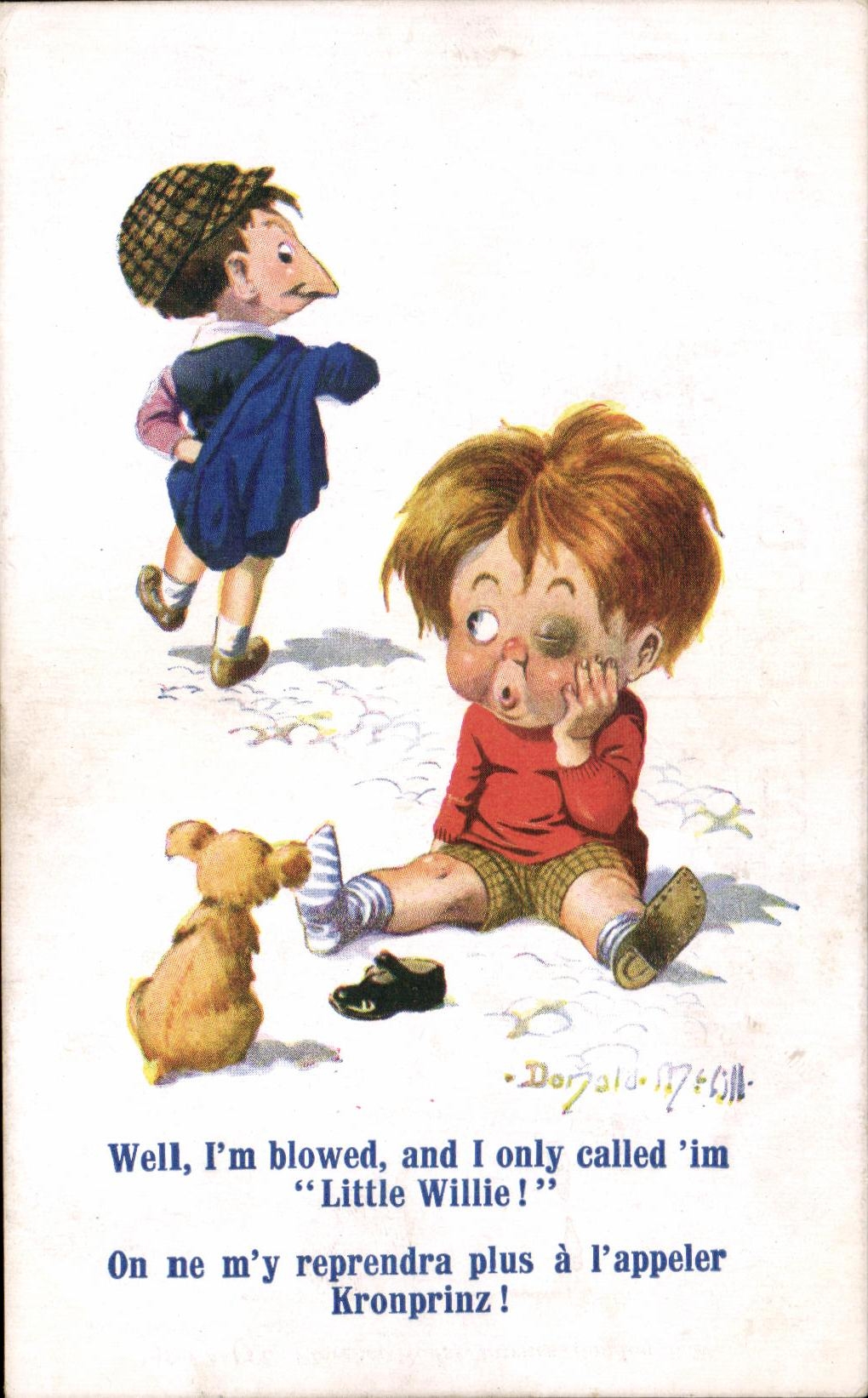 CPA Well I'm Blowed and I only called Im Little Willie On ne M'y reprendra plus a L'appeler Enfants