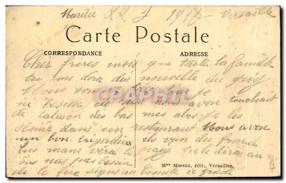 CPA Parc De Versailles Bains d'Apollon  — Verso